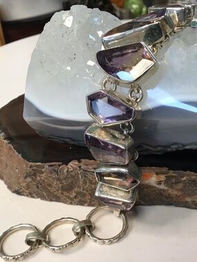 Sterling Amethyst Bracelet #2